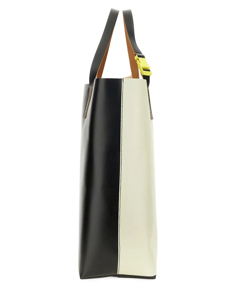 Marni Men's Tribeca Shopping Bag Multicolour Polyurethane Polyester Handbags Hand Multicolor