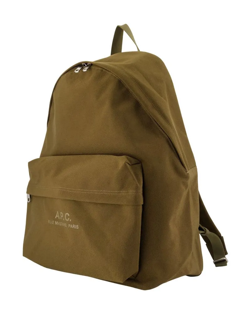 A.P.C. Men's Backstage Backpack -  Synthetic Khaki Bags Backpacks Khaki