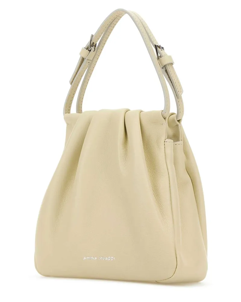 Amina Muaddi Women's Iovry Nappa Leather Vittoria Crystal Handbag Almondsil Borse A Mano Beige
