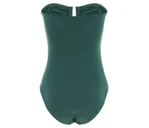 Metal U-Detail Bandeau One-Piece Swimsuit — Green