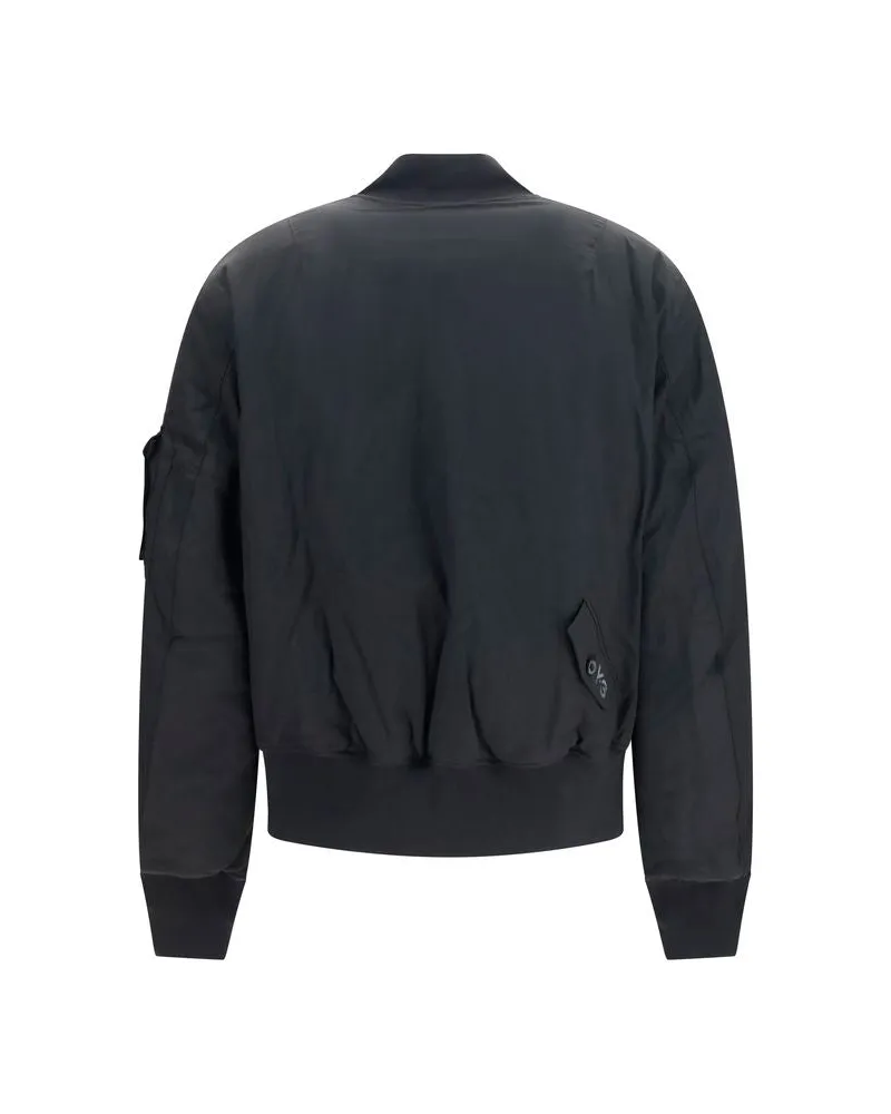 Y-3 Nylon Bomber Jacket — Black Black
