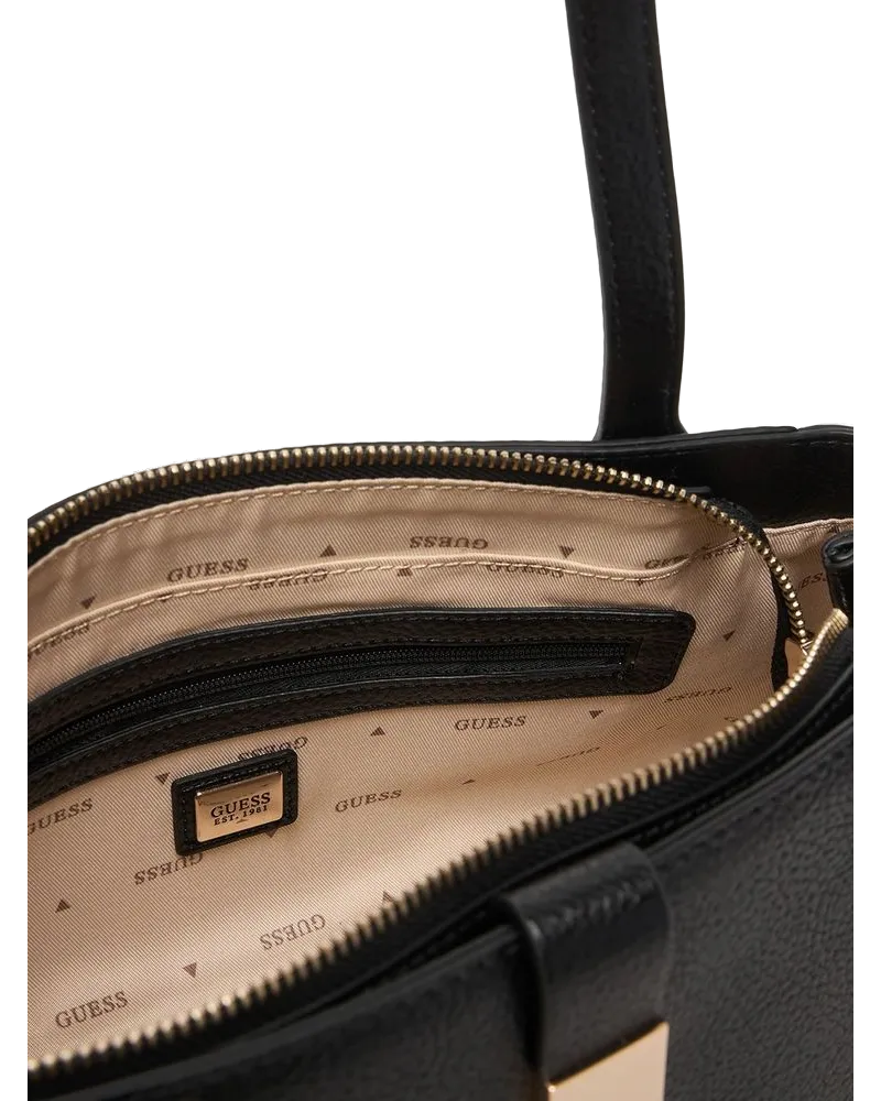 Guess Women's Satchel Bag Black Polyurethane - Satchel-Bags Black