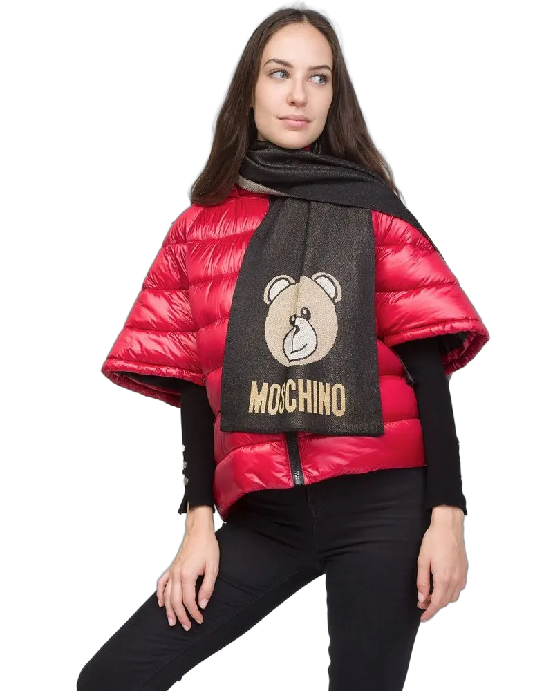 Moschino Women's Scarf Black Viscosa Accessories Viscose Polyamide Polyester Black