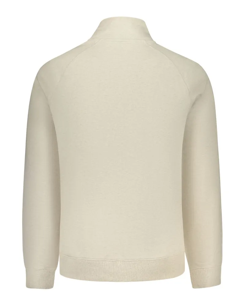 Timberland Half-Zip Cotton Sweatshirt — Beige Beige