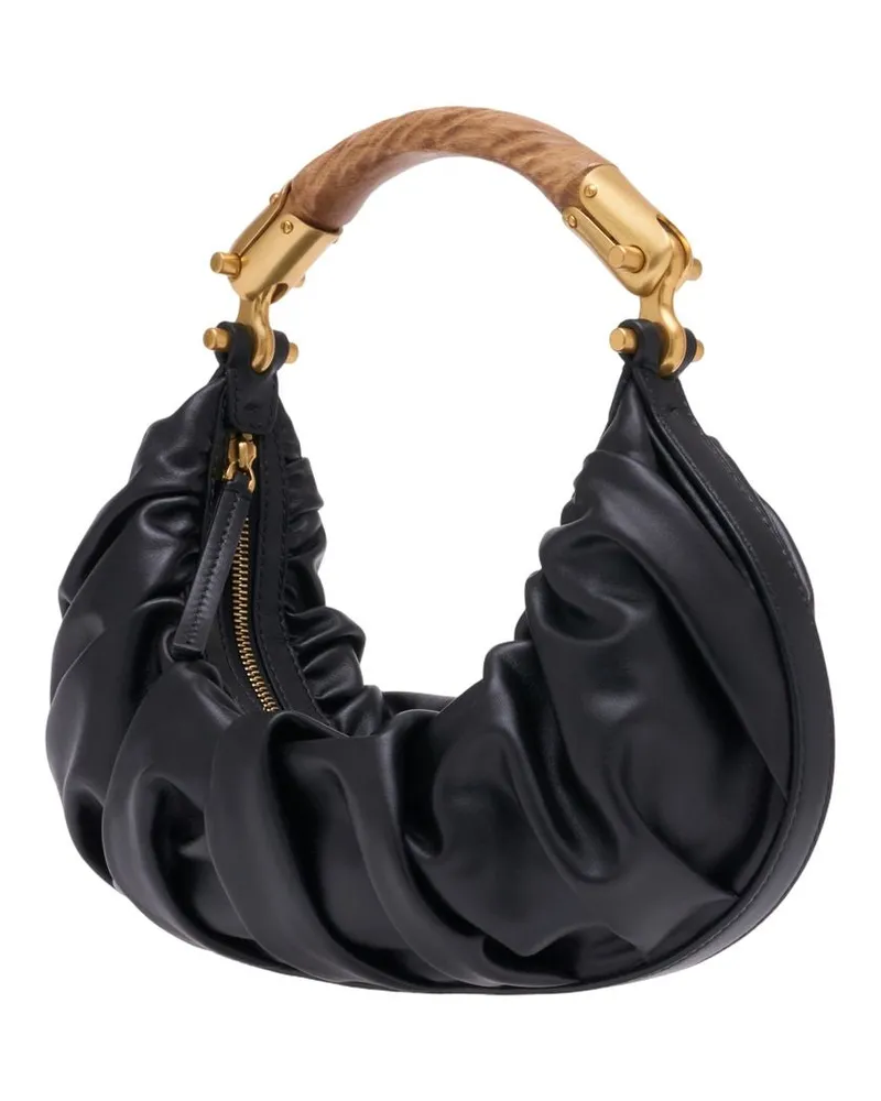 Balmain Women's Ebene Medium Bag -  Leather Black Calfskin Handbags-Purses Black