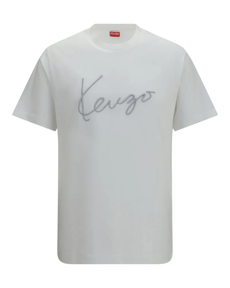 Kenzo Men's T-Shirt Cotton Off White T-Shirts And Polos White