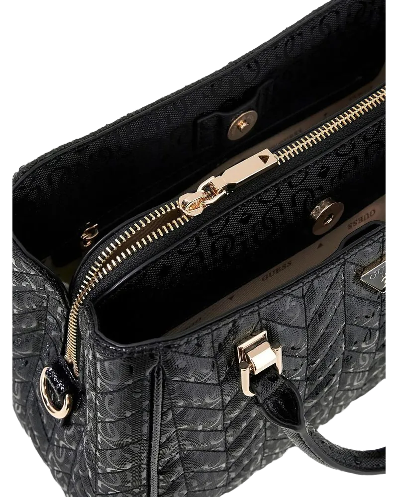 Guess Women's Satchel Bag Black Polyurethane - Satchel-Bags Black