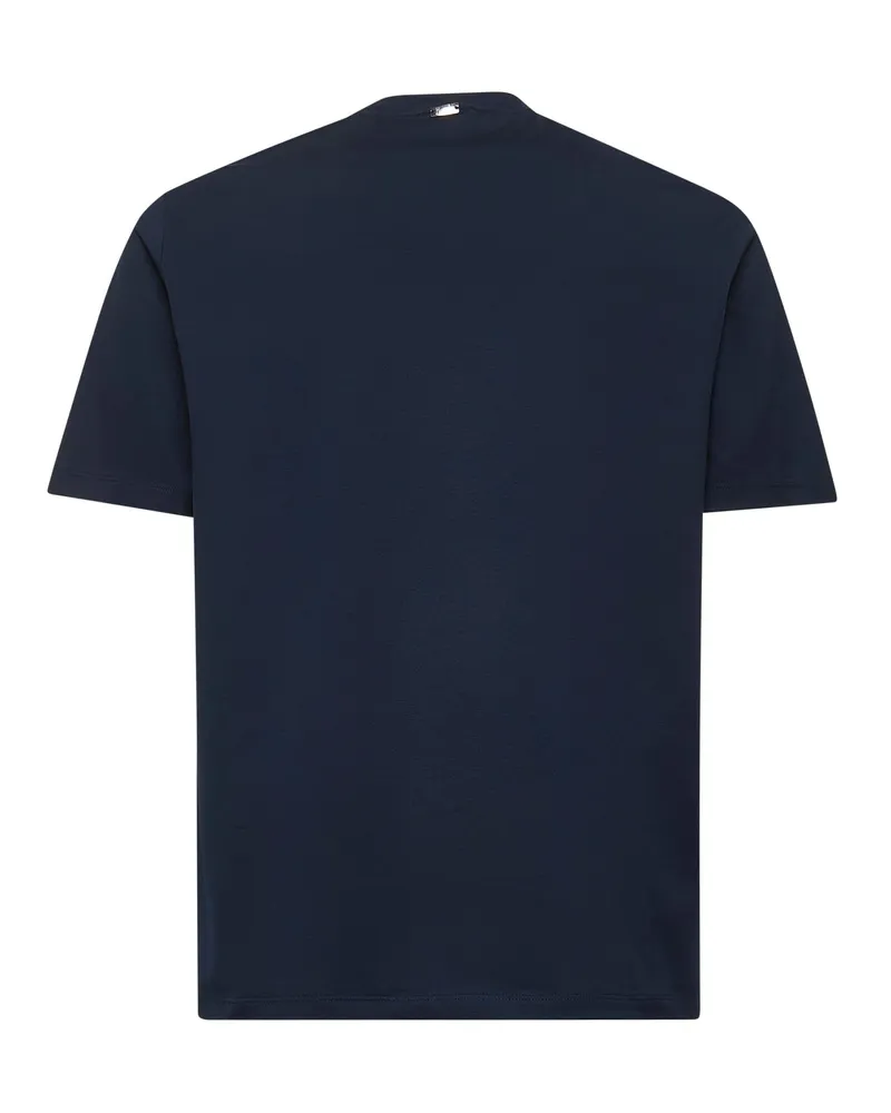 Herno Superfine Cotton Stretch T-Shirt — Blue Blue
