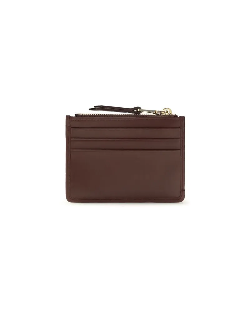 Miu Miu Women's Bordeaux Lamb Ovis Aries Wallet Brown