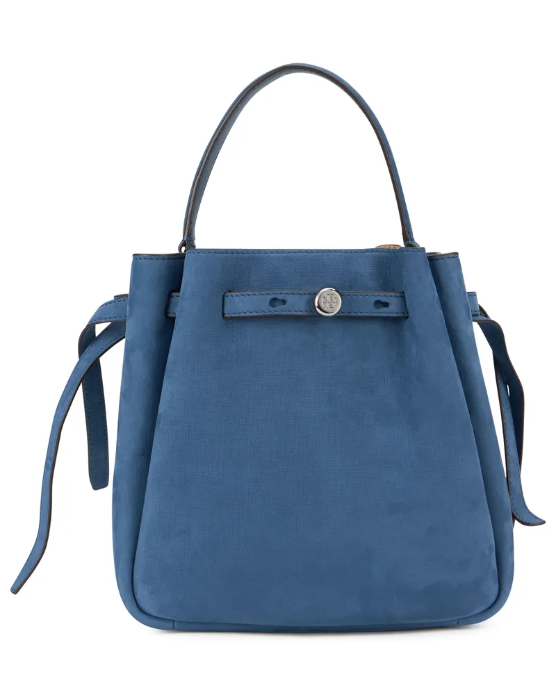 Tory Burch Women's Bucket Bag Nappa Leather Soft Blue Blue