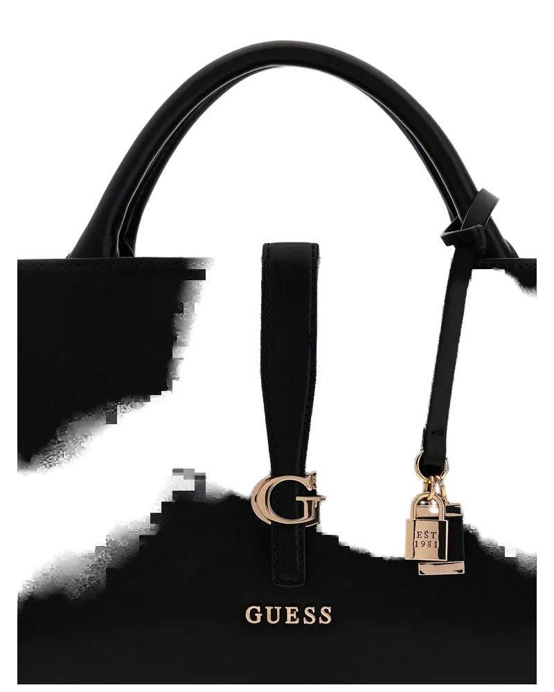 Guess Women's Satchel Bag Black Polyurethane - Satchel-Bags Black