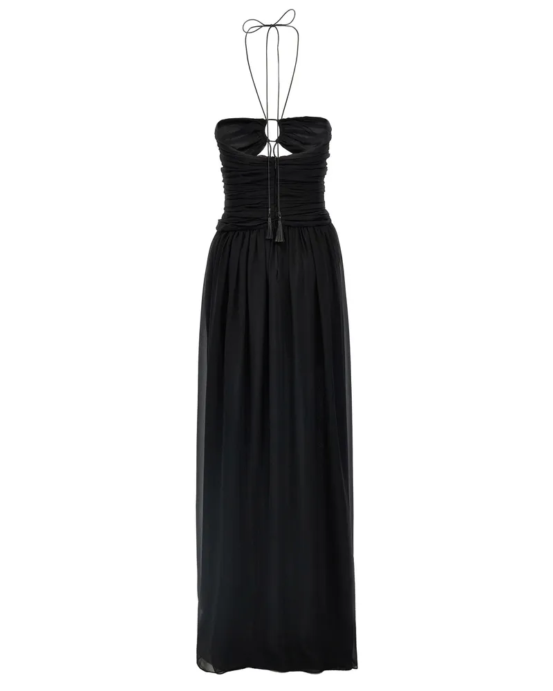 Tom Ford Women's Black Silk Long Dress Black