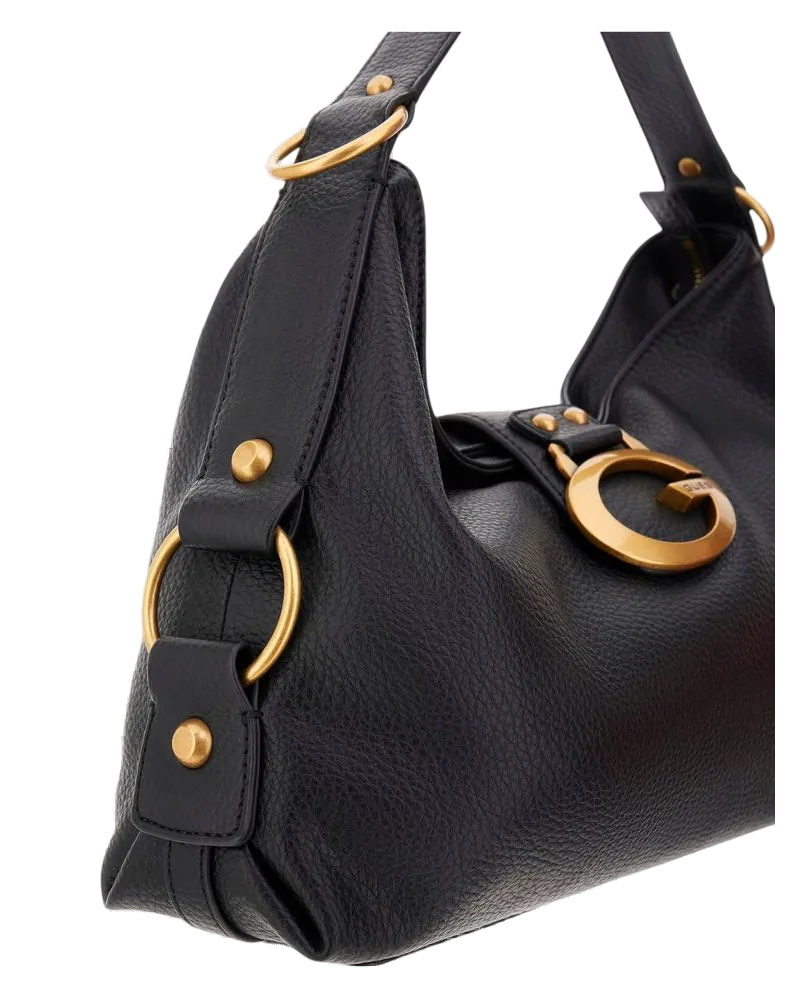 Guess Women's Shoulder Bag Black Polyurethane - Shoulder-Bags Black