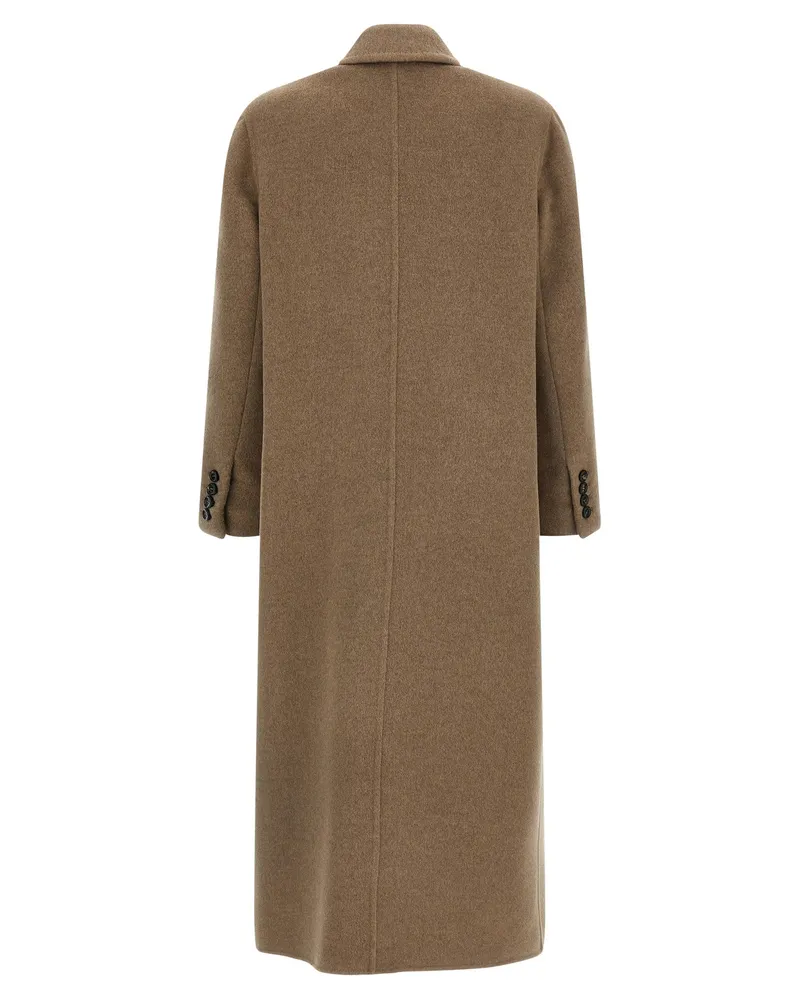 Max Mara Pure Cashmere Double-Breasted Coat — Camel Camel