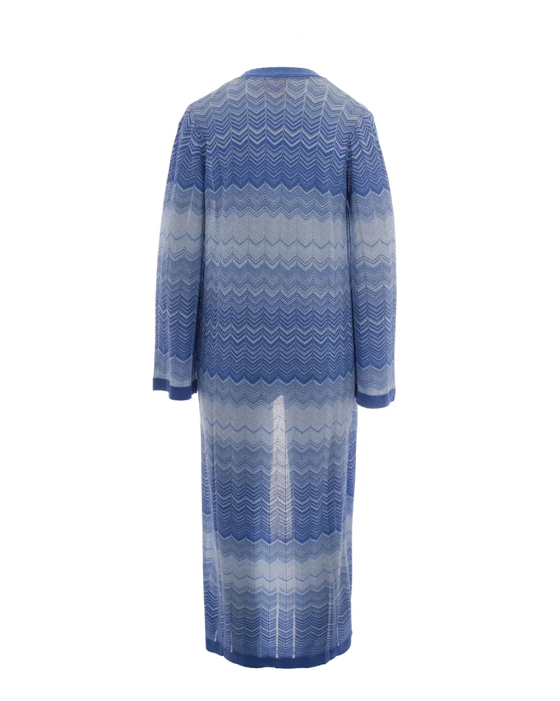 MC2 Saint Barth Women's Cardigan Tonia Sea Wave Lurex Viscose Cardigans Sweater Blue