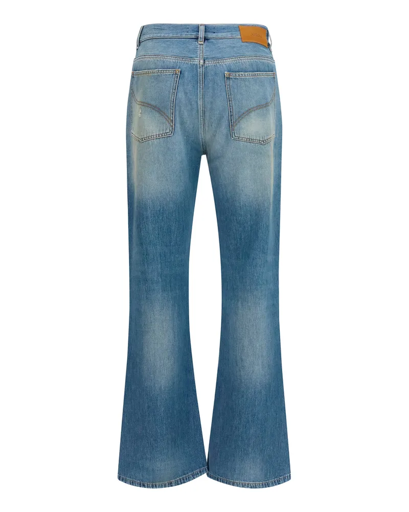 Amiri Men's Flared Jeans Slash Desert Sky Cotton Blue