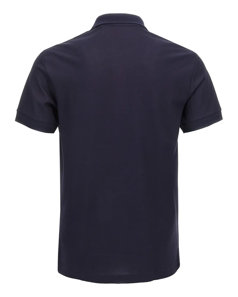 Burberry Men Blue Cotton Polo Shirt Navy