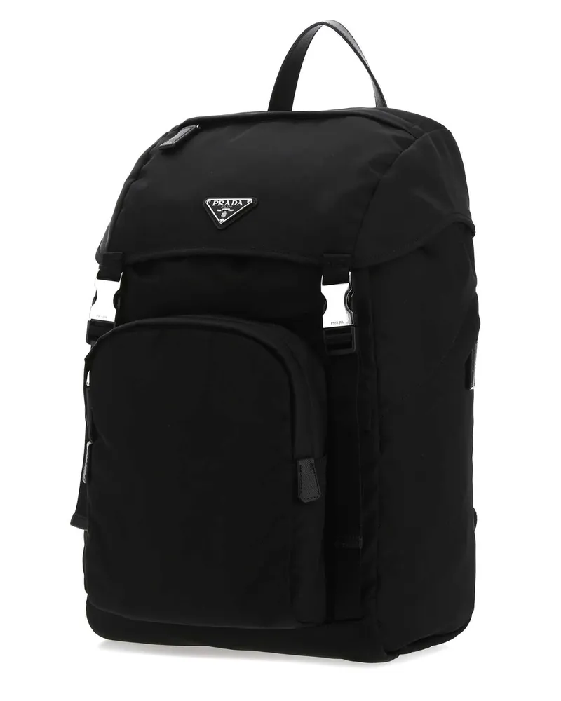 Prada Men's Black Re-Nylon Backpack Nero Poliammidericiclata-Vitello Zaini Black