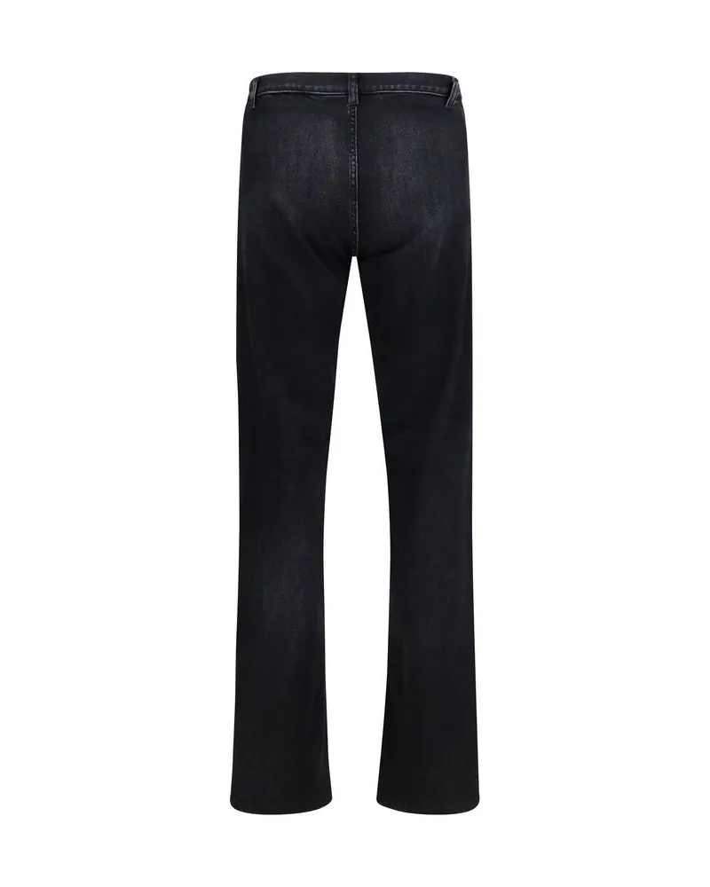 Gucci Men's Black Cotton Flared Jeans Clothing Black