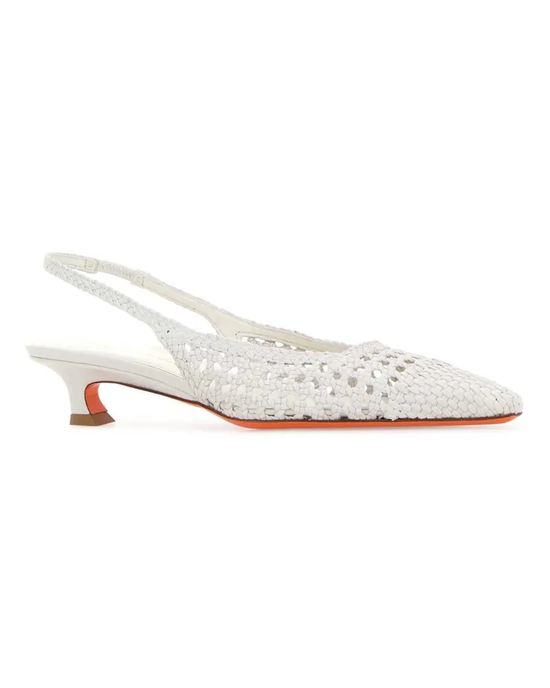 Santoni Wdti72261ha2sarx I80 Bianco Scarpe Con Tacco High Heel Shoes White