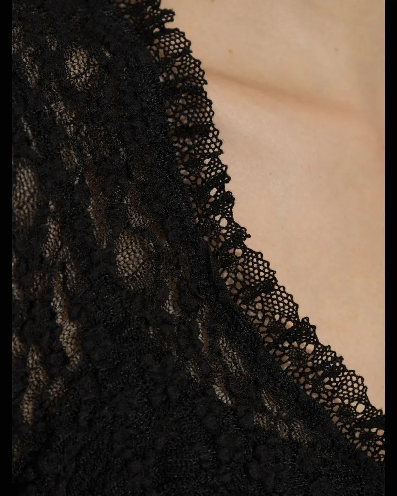 Isabel Marant Lace-Knit Dress — Black Black