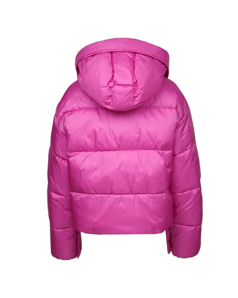 Pinko Women Winter Jacket Purple Polyamide Apparel Outwear Magenta