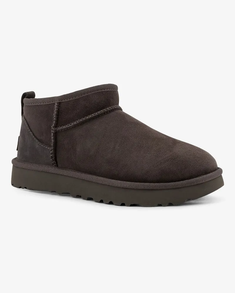 UGG Women's Ankle Boots Classic Ultra Mini Grey Suede Gray