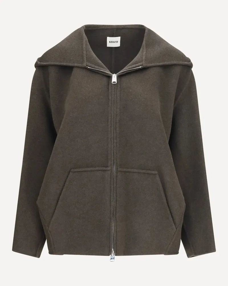KHAITE Women Veste Dolem En Maille Army Melange Khaki Jacket Khaki
