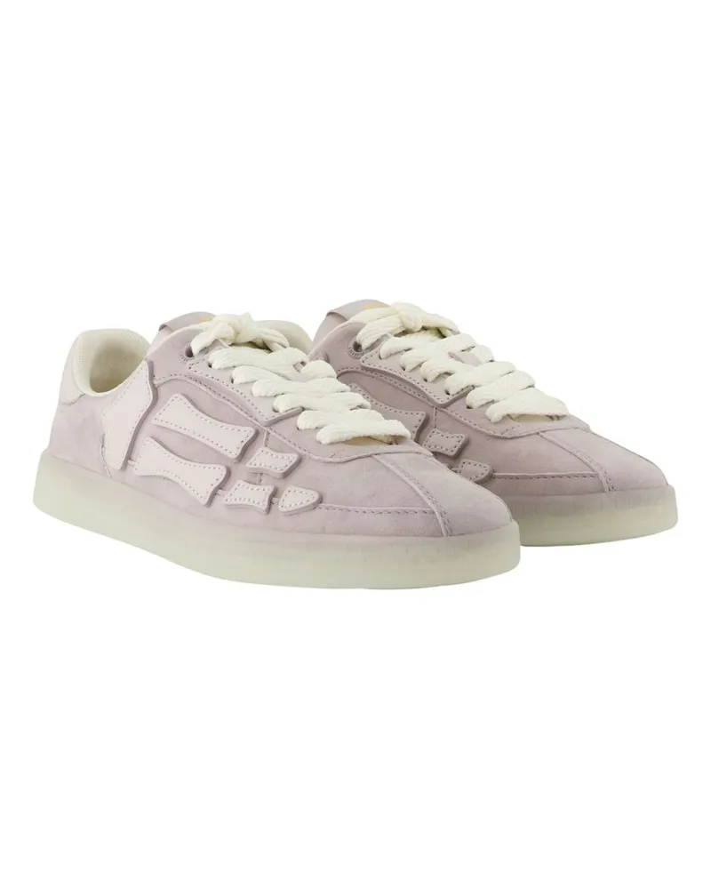 Amiri Women's Pacific Bones Sneakers -  Leather Pink Lambskin Shoes Pink