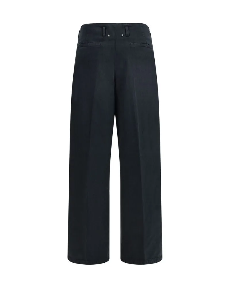 Golden Goose Women's Black Cotton Casual Pants Black