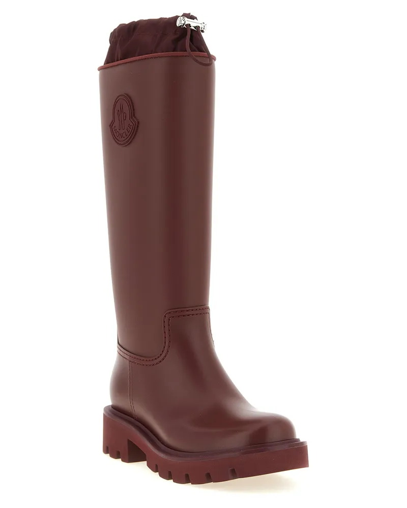 Moncler Kickstream High Boot — Burgundy Burgundy