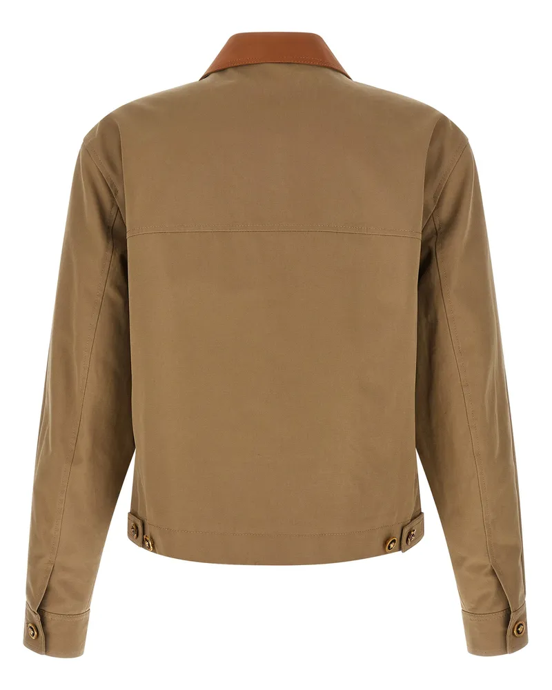 Versace Men's Beige Cotton Jacket Clothing Beige