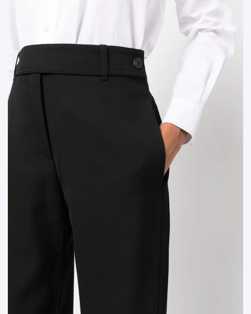 Studio Nicholson Virgin Wool Wide-Leg Trousers — Black Black