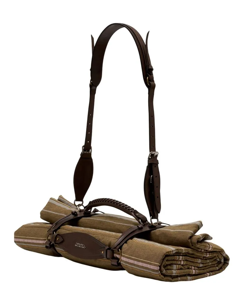 Isabel Marant Women's Harness Leather Travel Bag Brown Cowhide Brown
