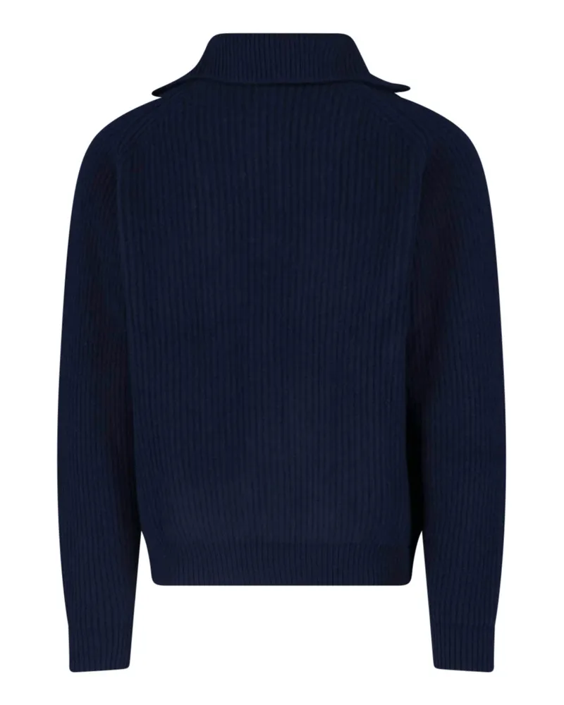 Jil Sander Men's Sweaters Blue Wool Navy