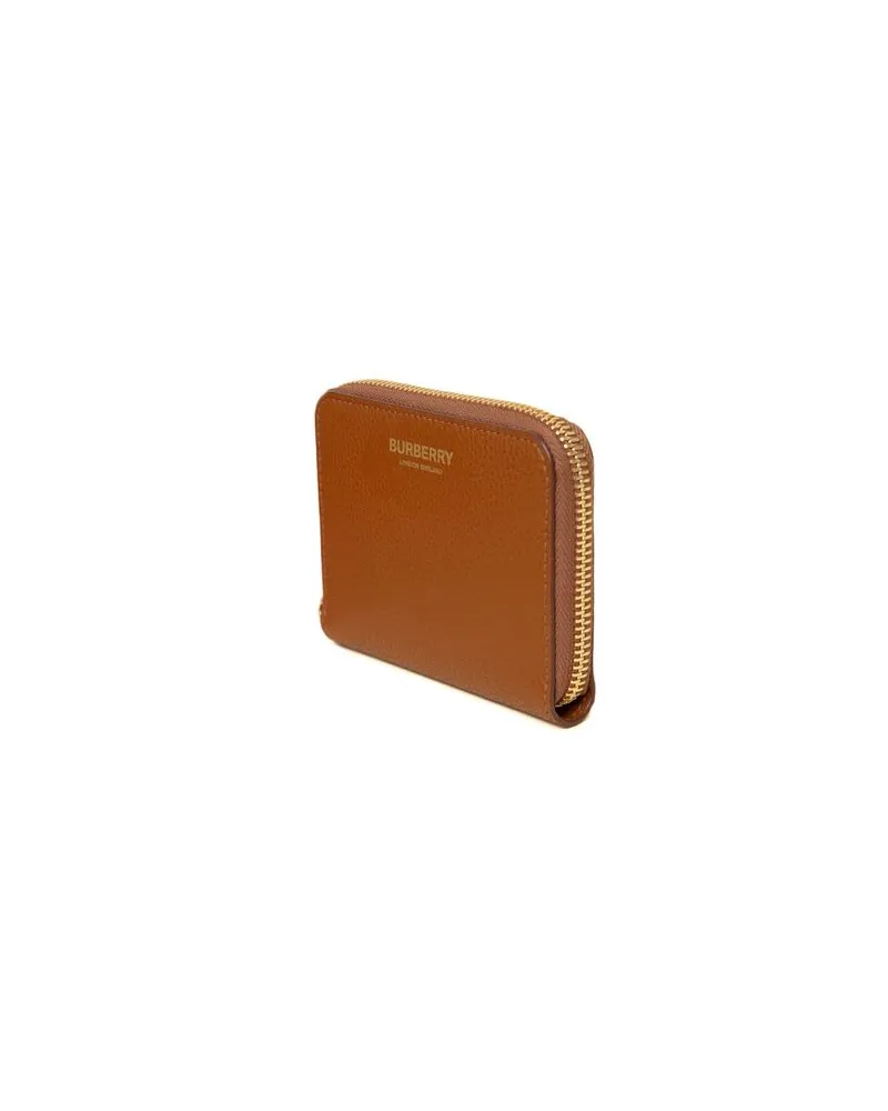 Burberry Calf Grain Leather Wallet — Brown Brown
