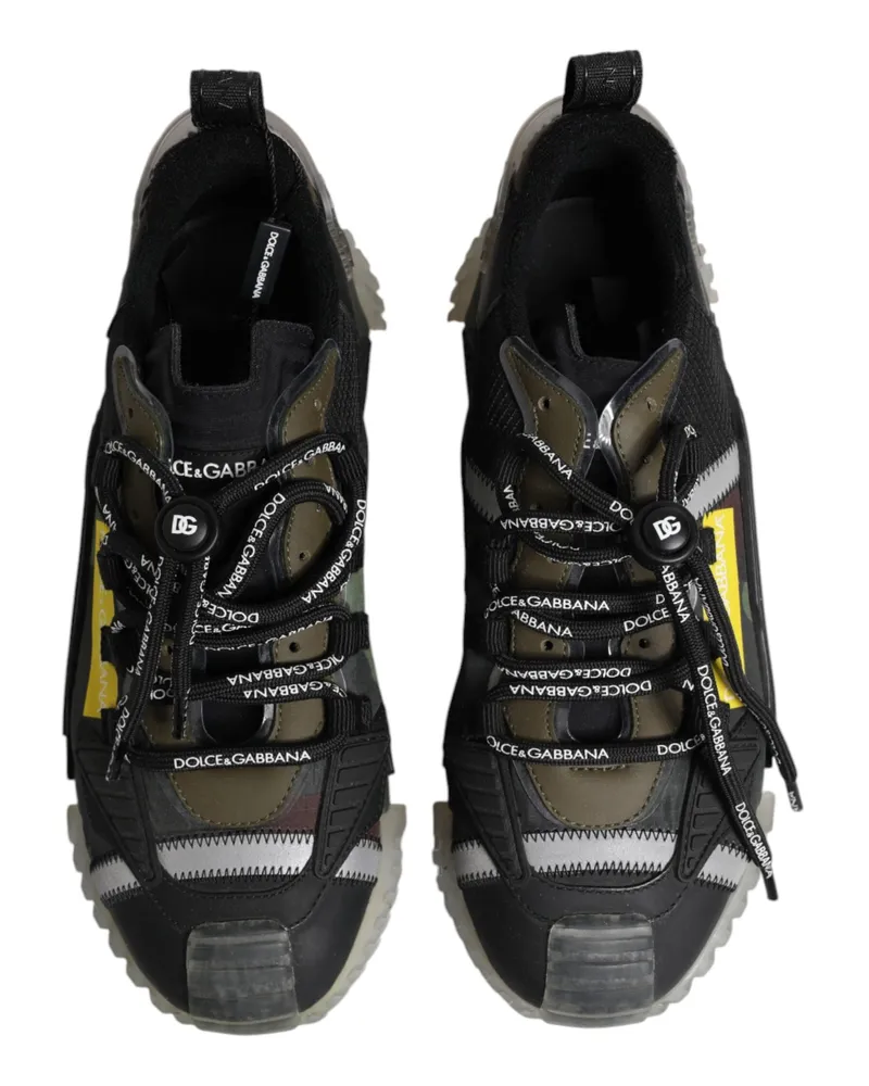 Dolce & Gabbana Men's Multicolor Lace Up Low Top Ns1 Sneakers Shoes Multicolor