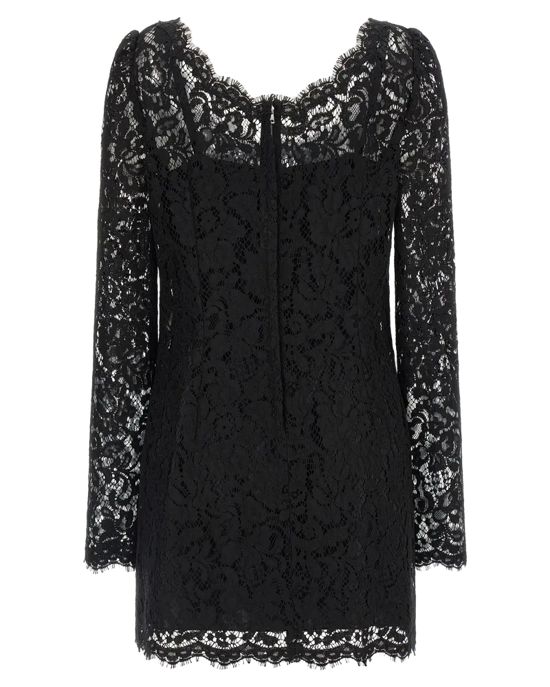 Dolce & Gabbana Cordonetto Lace Lace Dress — Black Black