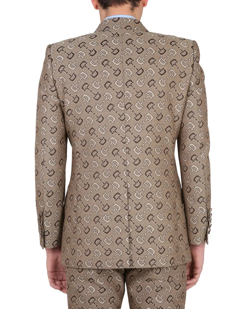 Gucci Maxi Clamp Cotton Jacket — Brown Brown