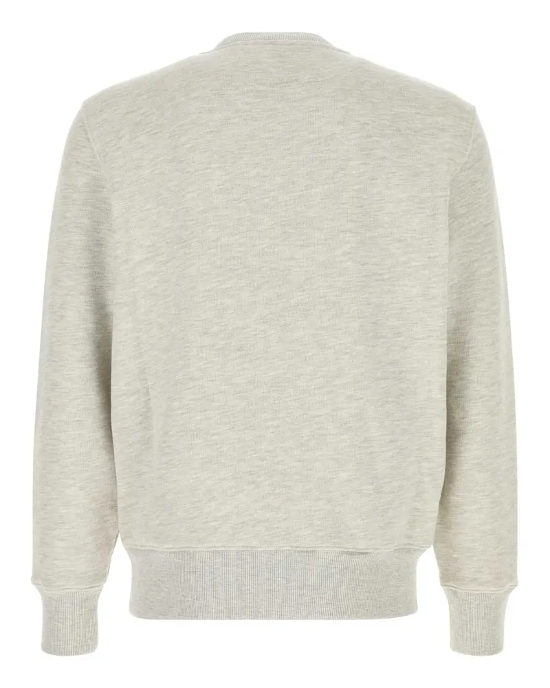AUTRY Men's Melange Light Grey Cotton Sweatshirt Jerseymelange Exterior: Felpe Sweater Gray