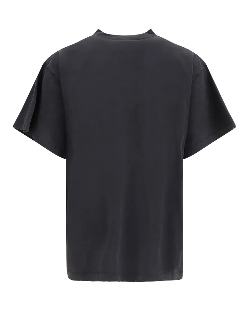 Balenciaga Gradient-Print Cotton T-Shirt — Black Black