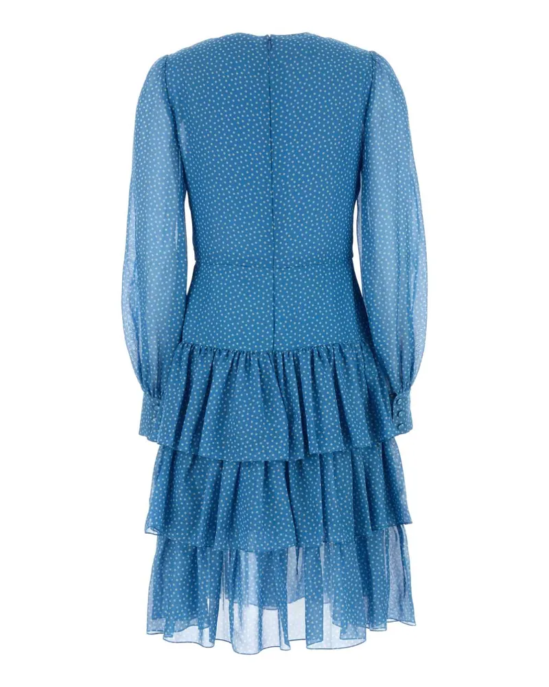 Valentino Garavani Women's Printed Silk Dress Ceruleanbetulla Exterior: Lining: Abiti Blue