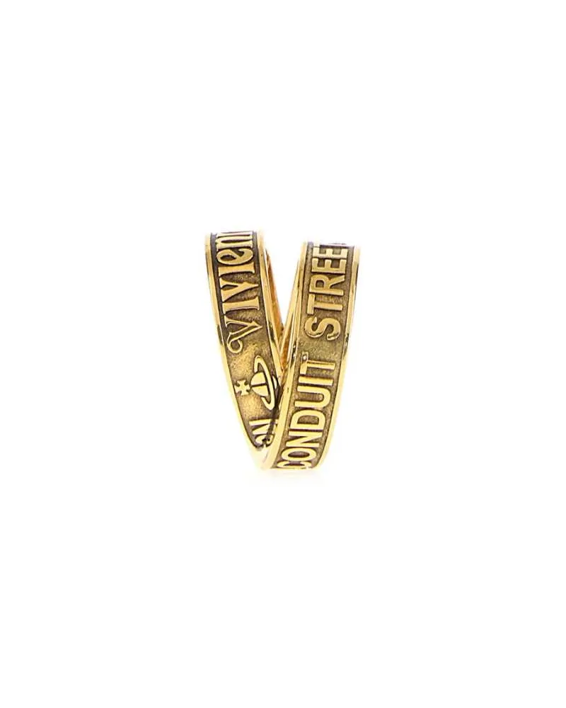 Vivienne Westwood Women's Amos Ring Aw26antiquegold Anelli Silver 925 Rings Gold