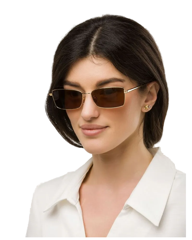 Furla Women's Sunglasses Rose Gold-Brown Metal Eyewear - Gold/brown Brown