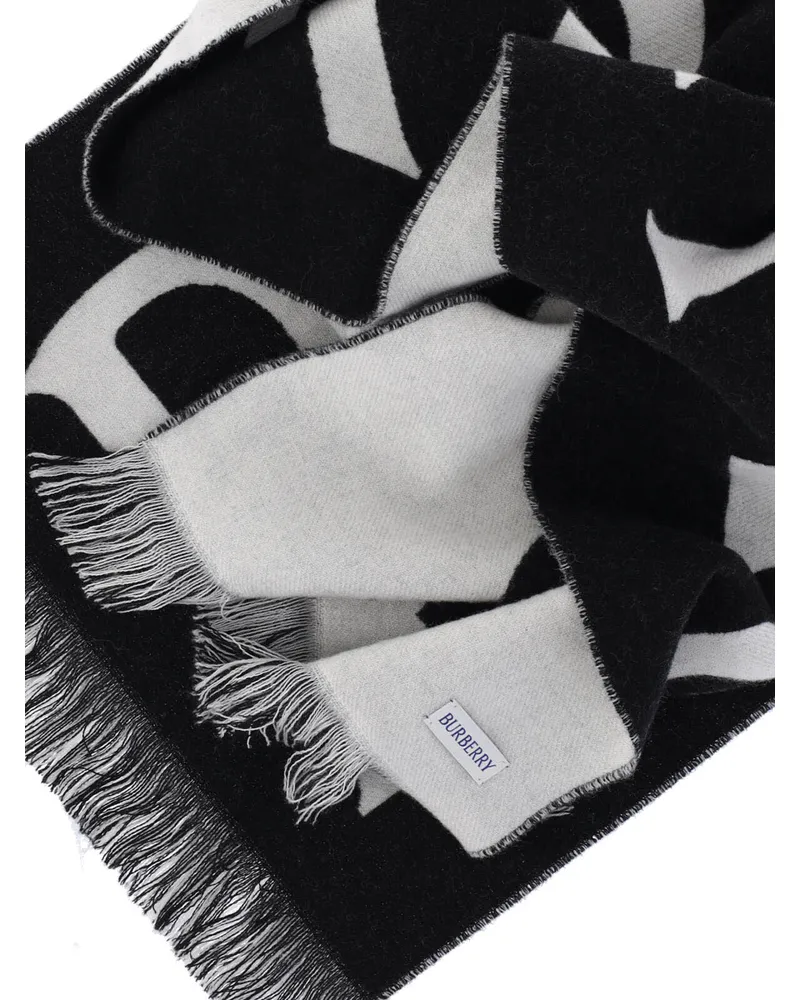 Burberry Women's Scarfs Black Wool Black