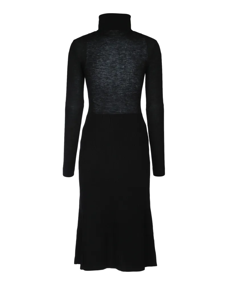 Elisabetta Franchi Women's Abito Midi Collo Alto Nero Abiti Dress Black