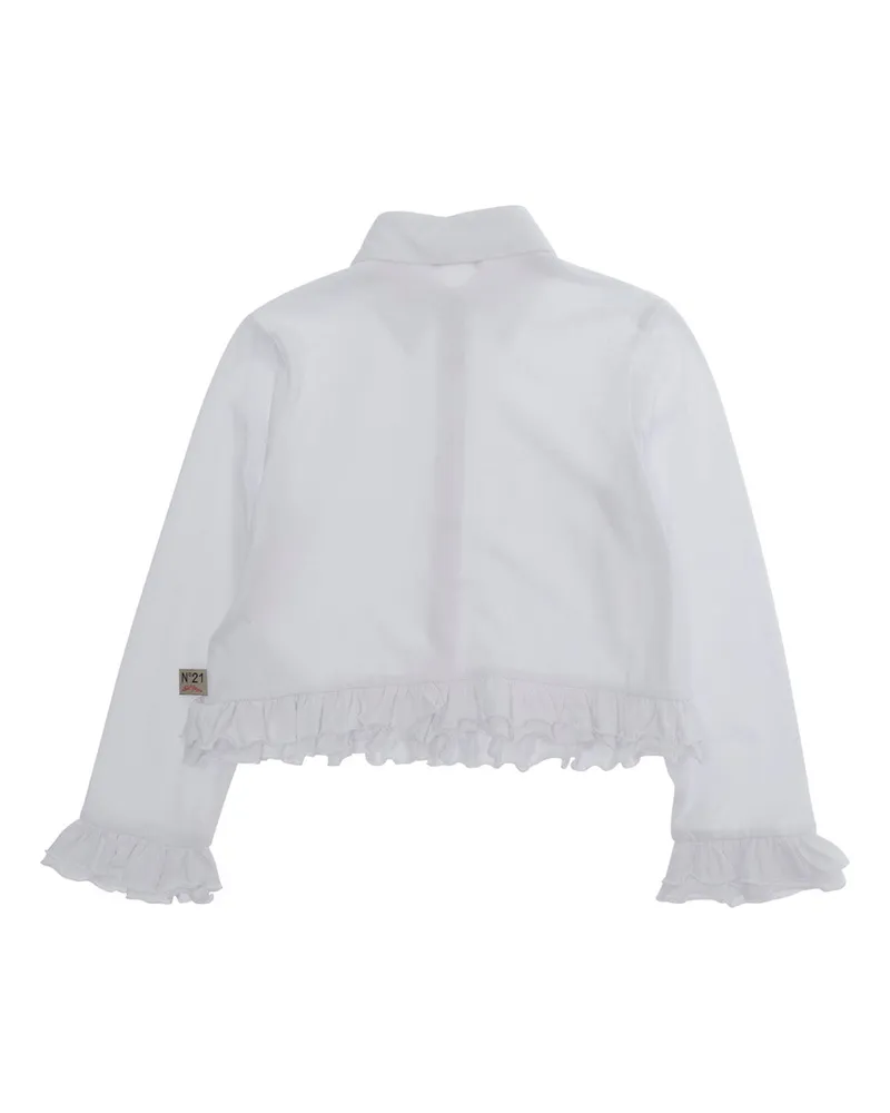 N° 21 Girls' Shirt Cotton-Viscose White Cotton Viscose Blouses And White