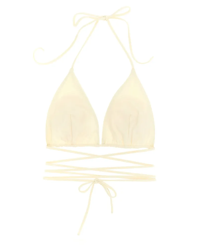 Magda Butrym Re22 Bikini Top — Ivory Ivory