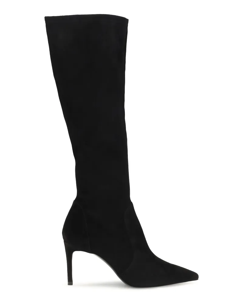 Stuart Weitzman Women's Power Boots Black Calf Leather Bos Taurus Black