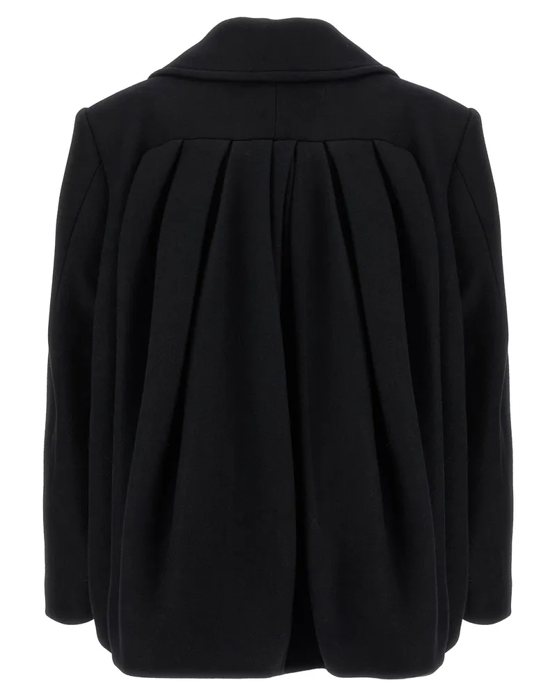 Dries van Noten Vafel Coat — Black Black